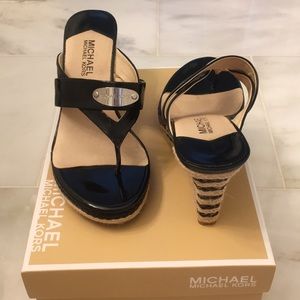 Michael Kors “Palm Beach Thong” wedges